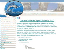 Tablet Screenshot of dreamweaversportfishing.com